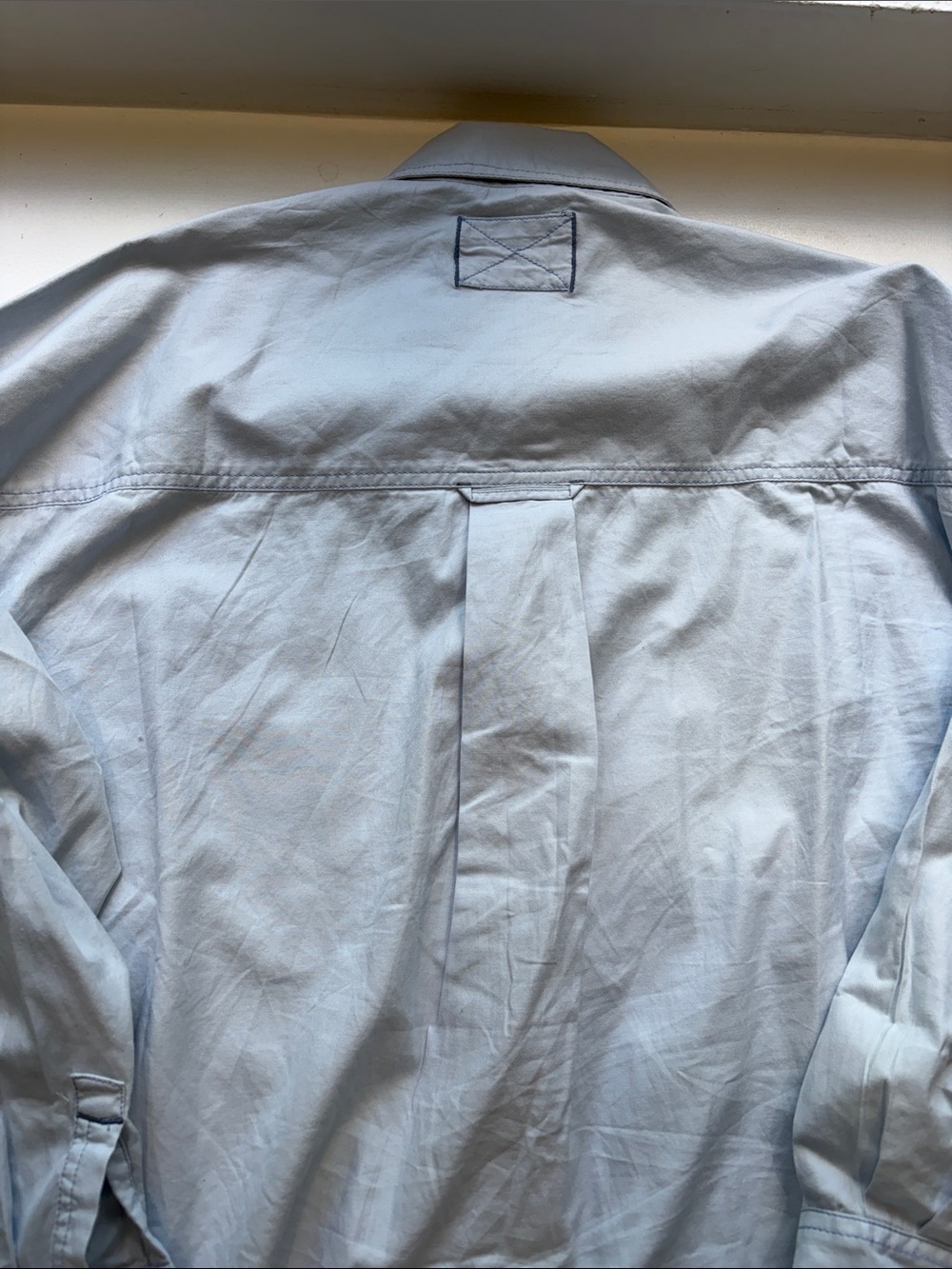 NWOT Free People Freddie oversized Light Blue Button-down cotton shirt size XS - Picture 12 of 12